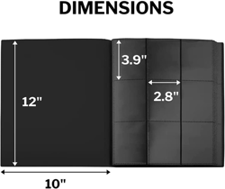 Trading Card Binder Holder, 9-Pocket Sports Card Collector Binder Album for TCG, - Image 2