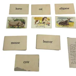 Vintage 1970s Full Color Drawings Animal Lotto Lottery Card Game Instructions - Image 3
