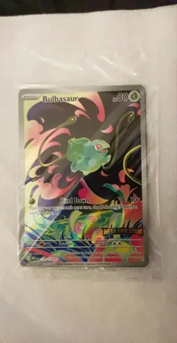 Bulbasaur - SEALED Full Art Mega Evolutions Pokemon Card 133/132 NM 🐶 STAMPED - Image 1