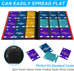 Trading Card Binder 9 Pocket, 360 Pockets Collectible Trading Card Album, Sports - Image 4