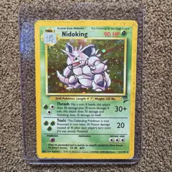Nidoking Holo Rare Base Set 2 11/130 WOTC Vintage Pokemon Card 1999-2000 LP - Image 1