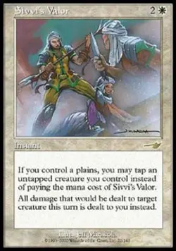 Sivvi's Valor - Medium Play MTG Nemesis - Image 1