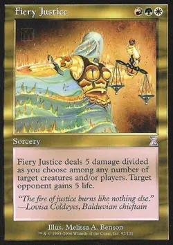 Fiery Justice - Medium Play MTG Time Spiral Time Shifted - Image 1