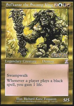 Sol'kanar the Swamp King - Medium Play MTG Time Spiral Time Shifted - Image 1