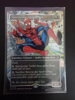 MTG Spectacular Spider-Man (0240) (Borderless) (Textured Foil) The Six-Arm Suit - Image 1