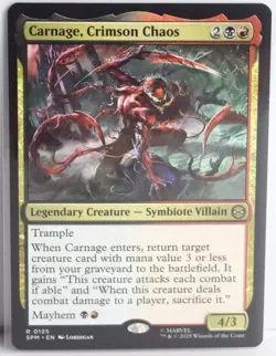 Carnage, Crimson Chaos [New, Near Mint] Rare {Spider-man MTG} - Image 1