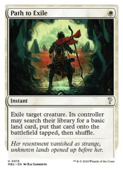 Path to Exile (White Border) - Light Play MTG Mystery Booster 2 - Image 1