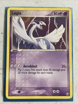 Lugia 29/115 Pokemon Unseen Forces - Non Holo Rare HP(Heavily Played) - Image 1