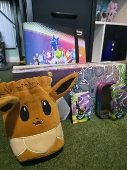 Pokemon Tcg Prismatic Evolutions Bundle Binder,Playmat,Tin And More - Image 1