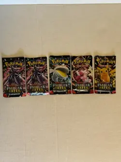 Pokemon Scarlet & Violet Paldean Fates- Lot of (5) Booster Packs NEW/SEALED - Image 1