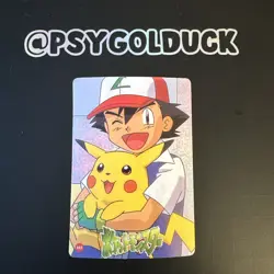 Japanese Pokemon Vending Carddass 105 Pikachu Ash Squirtle - Image 2