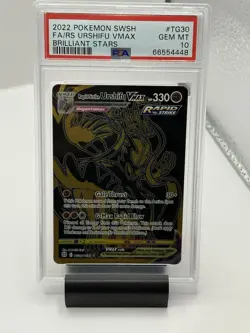2022 Pokemon Rapid Strike Urshifu VMAX Full Art Brilliant Stars TG30/TG30 PSA 10 - Image 1