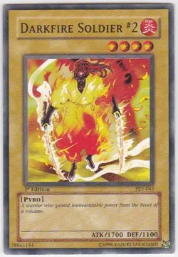M) Yugioh - Konami - Yu-Gi-Uh! - Darkfire Soldier #2 - PSV-045 - Trading Card - Image 1