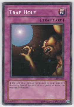 M) Yugioh - Konami - Yu-Gi-Uh! - Trap Hole - SDY-027 - Trading Card - Image 1
