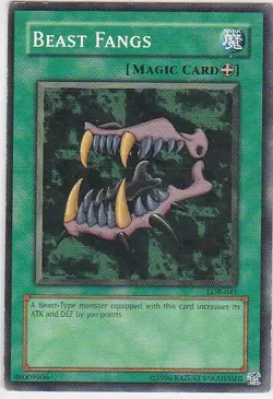 GS) Yugioh - Konami - Yu-Gi-Uh! - Beast Fangs - LOB-041 - Trading Card - Image 1