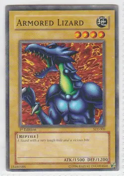 M) Yugioh - Konami - Yu-Gi-Uh! - Armored Lizard - SDJ-009 - Trading Card - Image 1