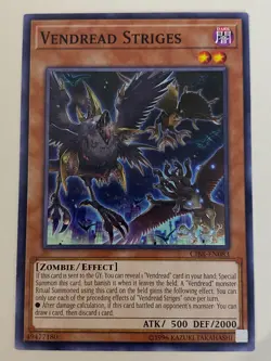 Yugioh Vendread Striges - LP - Plus Free Holo Card - Image 1