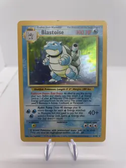 Pokemon TCG Blastoise Holo Rare Card Base Set 2/102 Vintage Pokemon (LP) - Image 1