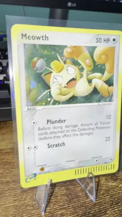 Pokemon TCG Meowth Black Star Promos Holo Card 13 LP/NM Condition - Image 2