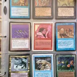 6 Pages of VERY OLD Cards Collection in Binder with an extra 1000 Bulk MTG Lot - Image 3