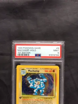 Pokemon Cards: Base Set Rare Holo: Machamp 8/102 PSA 9 - Image 3