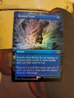 FOIL MYSTICAL TUTOR (BORDERLESS) Dominaria Remastered Magic MTG MINT CARD - Image 1