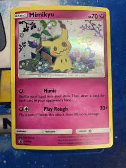Mimikyu Sun & Moon Black Star Promo SM163 Holo Pokemon TCG Card Rare - Image 1