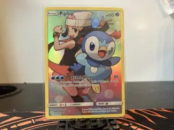 Pokemon TCG Piplup Holo Secret Rare Card Cosmic Eclipse Halo 239/236 NM - Image 1