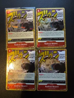OP01-029 Radical Beam Jolly Roger Foil PRB-01 x4 Playset One Piece Card Game TCG - Image 1