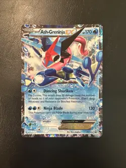 Ash-Greninja EX Pokemon Black Star Promos Foil Card #XY133 -NM - Image 1