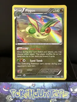 Pokemon Card Flygon 110/160 Primal Clash Cosmos Holo Rare Played - Image 1