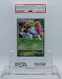 POKEMON PLATINUM SHAYMIN LV X #126 ULTRA RARE HOLO FOIL CARD PSA 8 NM-MT #* - Image 1