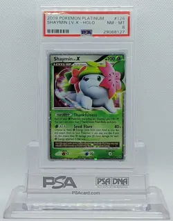 POKEMON PLATINUM SHAYMIN LV X #126 ULTRA RARE HOLO FOIL CARD PSA 8 NM-MT #* - Image 2