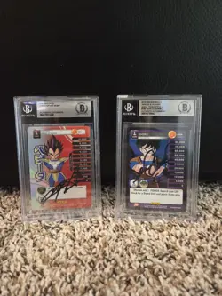 Sean Schemmel & Christopher Sabat Signed Dragon Ball Auto Cards VEGETA GOKU AUTO - Image 1