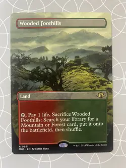 Wooded Foothills (Borderless) - Modern Horizons 3 English MTG NM Rare - Image 1