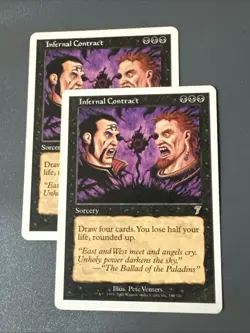 Infernal Contract X2 -7th Edition Ex Condition See Pics Front/back - Image 1