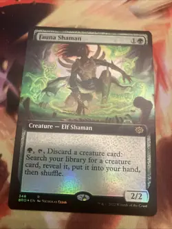 MTG Fauna Shaman 346 Rare Foil Extended Art The Brothers' War - Image 1