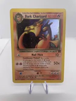 Pokemon TCG Dark Charizard Team Rocket 4 Holo Unlimited Holo Rare (LP) - Image 1