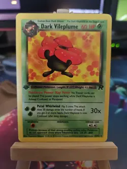 Pokemon TCG Dark Vileplume 30/82 1st Edition Non Holo Rare Near Mint Very Clean! - Image 1
