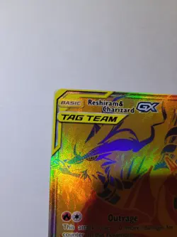 Pokemon TCG Reshiram & Charizard GX Sun & Moon SM247 Black Star Promo Holo NM - Image 5