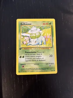 Pokemon TCG Bulbasaur Italian Base Set 1st Edition 44/102 - Image 1