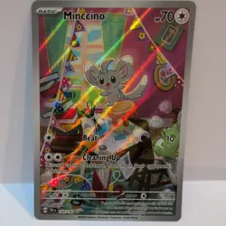 Minccino 182/162 Illustration Rare Pokemon TCG Scarlet Violet Temporal Forces - Image 2