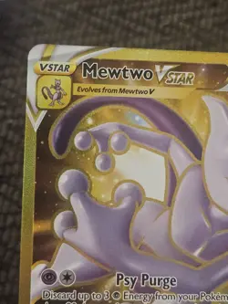 Mewtwo Vstar Gold SECRET RARE 086/078 Pokemon TCG NM - Image 3
