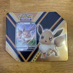 Pokemon TCG V Powers Tin Eevee V Factory Sealed NEW - Image 1