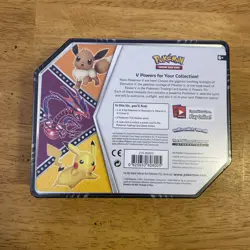 Pokemon TCG V Powers Tin Eevee V Factory Sealed NEW - Image 3