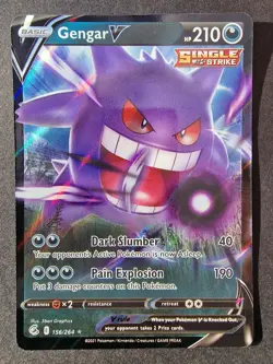 Pokemon TCG: Gengar V 156/264 - SWSH Fusion Strike Holo Ultra Rare English - Image 1