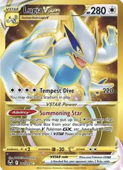 Lugia VStar 211/195 Pokemon Silver Tempest Secret Rare Gold Near Mint (NM) - Image 1