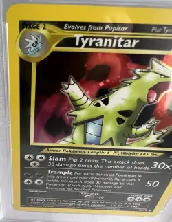 TYRANITAR Holo #12/75 2001 Neo Discovery Pokemon TCG PSA 9 MINT Unlimited - Image 4