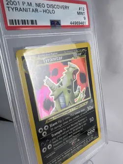 TYRANITAR Holo #12/75 2001 Neo Discovery Pokemon TCG PSA 9 MINT Unlimited - Image 5
