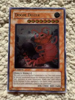 Yu-Gi-Oh! Doom Dozer SOI-EN024 Ultimate Rare Euro - Image 1